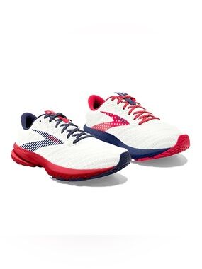 Brooks White Red Navy Women's Running Sneakers